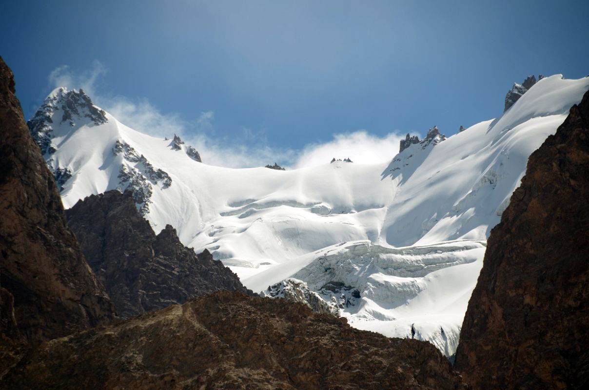 11 Snow Covered Mountain Close Up On North Side Of Shaksgam Valley On Trek To Gasherbrum North Base Camp In China